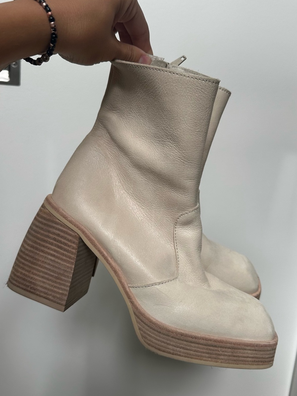 Free people platform leather boot